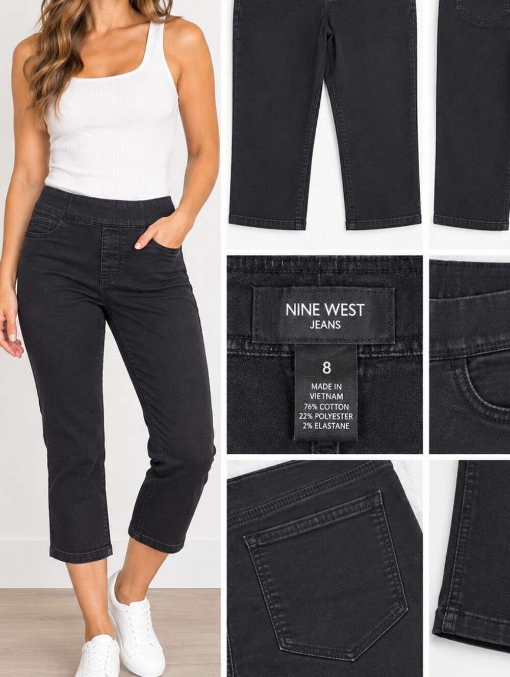 Nine West Pull On Skinny Cropped Pants